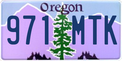 OR license plate 971MTK