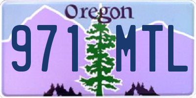 OR license plate 971MTL