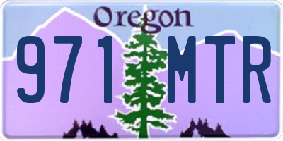 OR license plate 971MTR