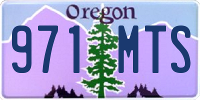 OR license plate 971MTS
