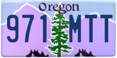 OR license plate 971MTT