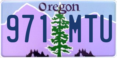 OR license plate 971MTU