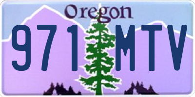 OR license plate 971MTV