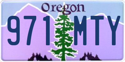 OR license plate 971MTY