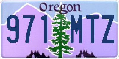 OR license plate 971MTZ