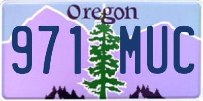 OR license plate 971MUC