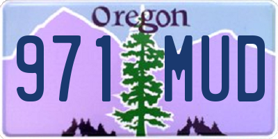 OR license plate 971MUD