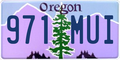 OR license plate 971MUI