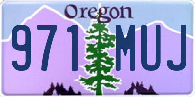 OR license plate 971MUJ