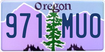 OR license plate 971MUO