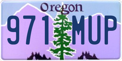 OR license plate 971MUP
