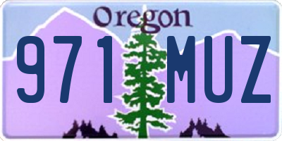 OR license plate 971MUZ