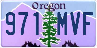 OR license plate 971MVF