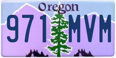 OR license plate 971MVM
