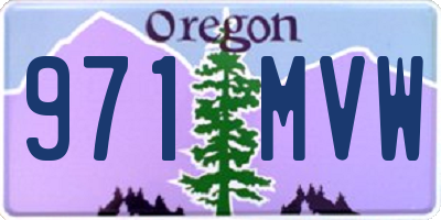 OR license plate 971MVW