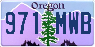 OR license plate 971MWB