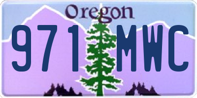 OR license plate 971MWC