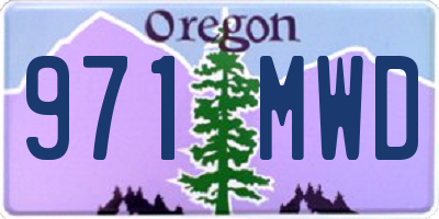 OR license plate 971MWD