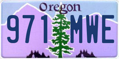 OR license plate 971MWE