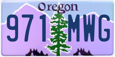 OR license plate 971MWG