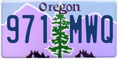 OR license plate 971MWQ