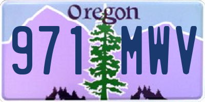 OR license plate 971MWV