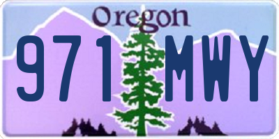 OR license plate 971MWY