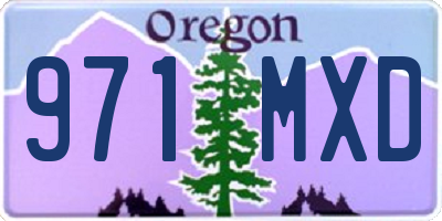 OR license plate 971MXD
