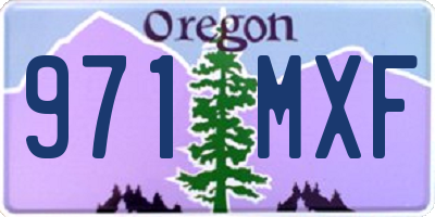 OR license plate 971MXF