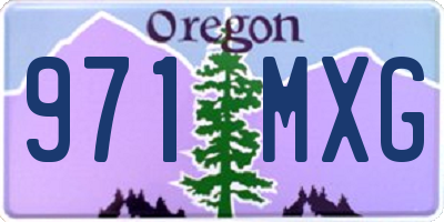 OR license plate 971MXG