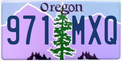 OR license plate 971MXQ