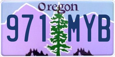OR license plate 971MYB