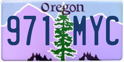 OR license plate 971MYC