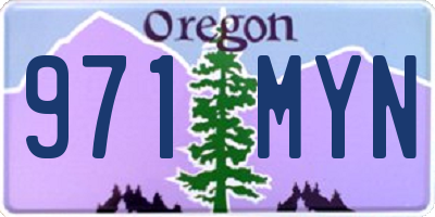 OR license plate 971MYN