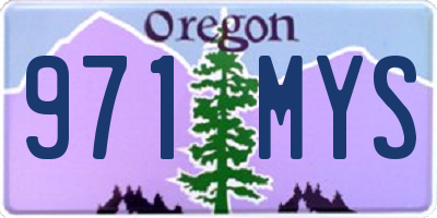 OR license plate 971MYS