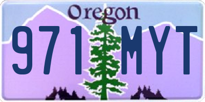 OR license plate 971MYT