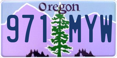 OR license plate 971MYW