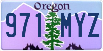 OR license plate 971MYZ