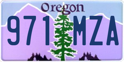OR license plate 971MZA