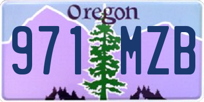 OR license plate 971MZB