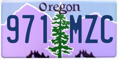 OR license plate 971MZC