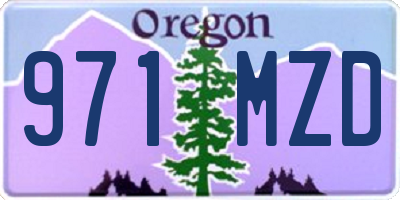 OR license plate 971MZD