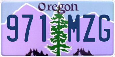 OR license plate 971MZG