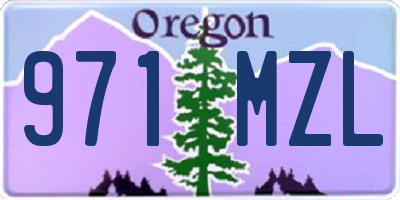OR license plate 971MZL