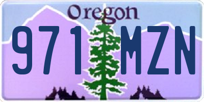 OR license plate 971MZN
