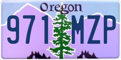 OR license plate 971MZP