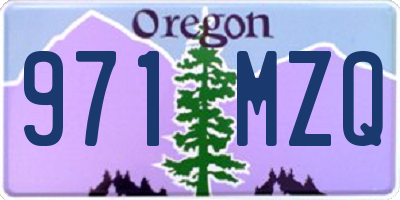 OR license plate 971MZQ