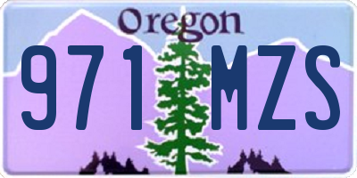 OR license plate 971MZS