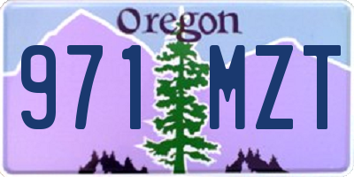 OR license plate 971MZT