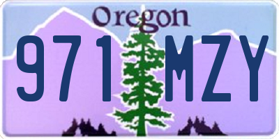 OR license plate 971MZY